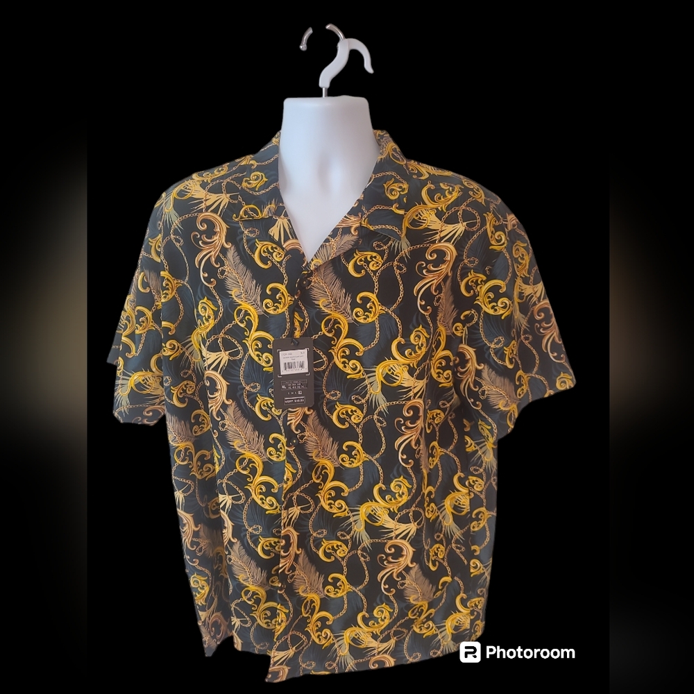 Level Ten Mens Button Down Short Sleeve Shirt Size XL